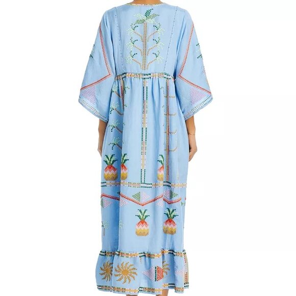 FARM Rio ~ Embroidered Pineapple Maxi Dress - Picture 2 of 5